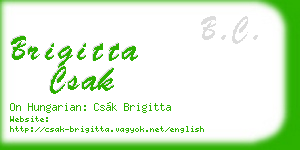 brigitta csak business card